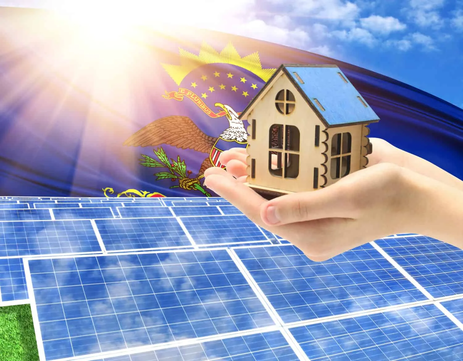 Living off the grid in North Dakota is legal and the state offers incentives for solar and wind power systems.